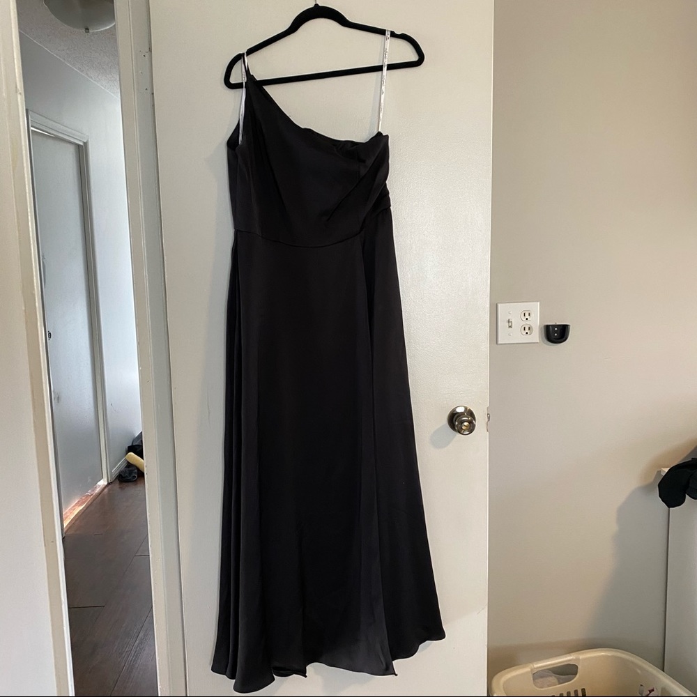 Crepe-Back Satin One-Shoulder Bridesmaid Dress